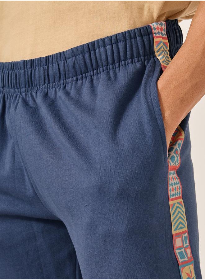 Side Tape Mid Rise Relaxed Fit Joggers