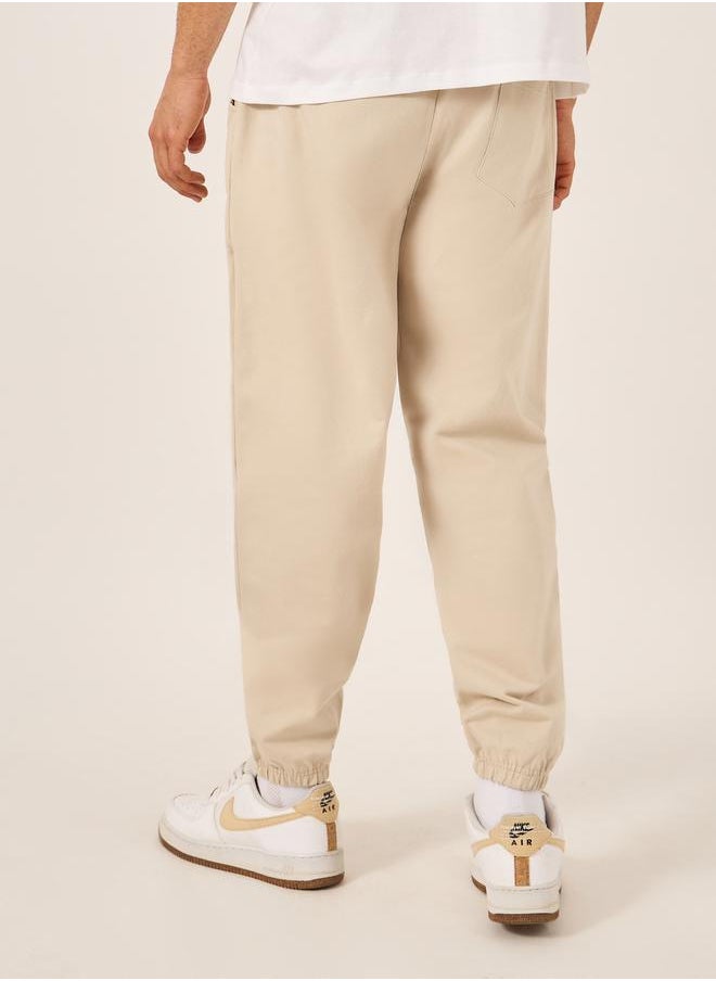 Mid Rise Oversized Joggers with Minimal Print