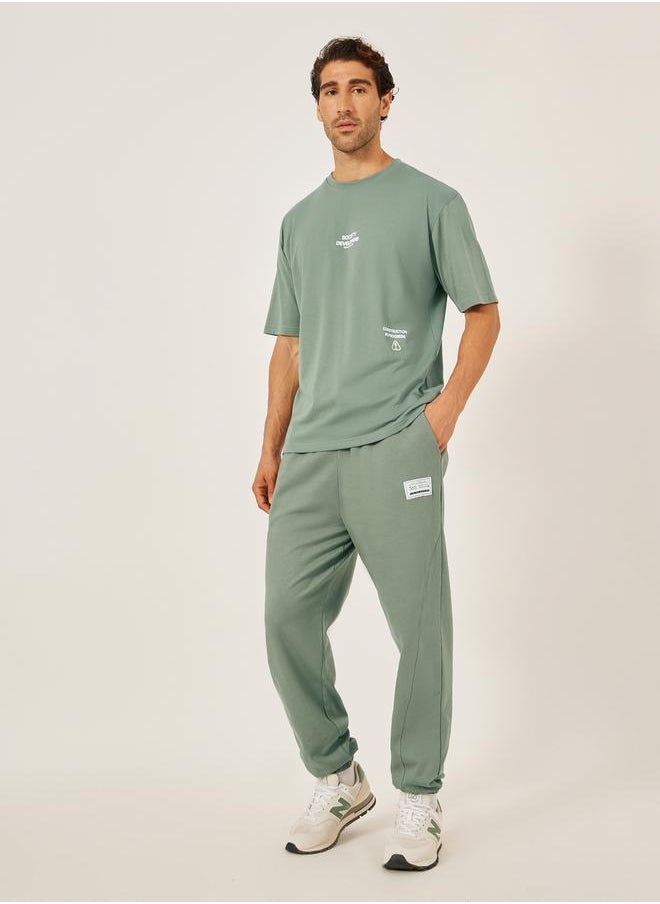 Mid Rise Oversized Joggers with Drawstring