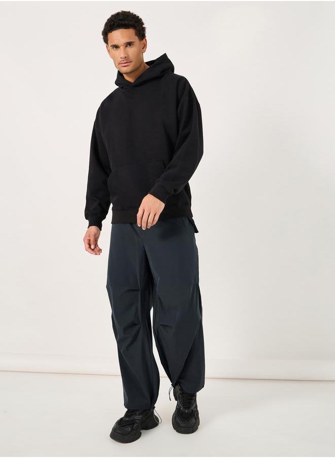 Parachute Oversized Joggers with Knee Pintuck Detail
