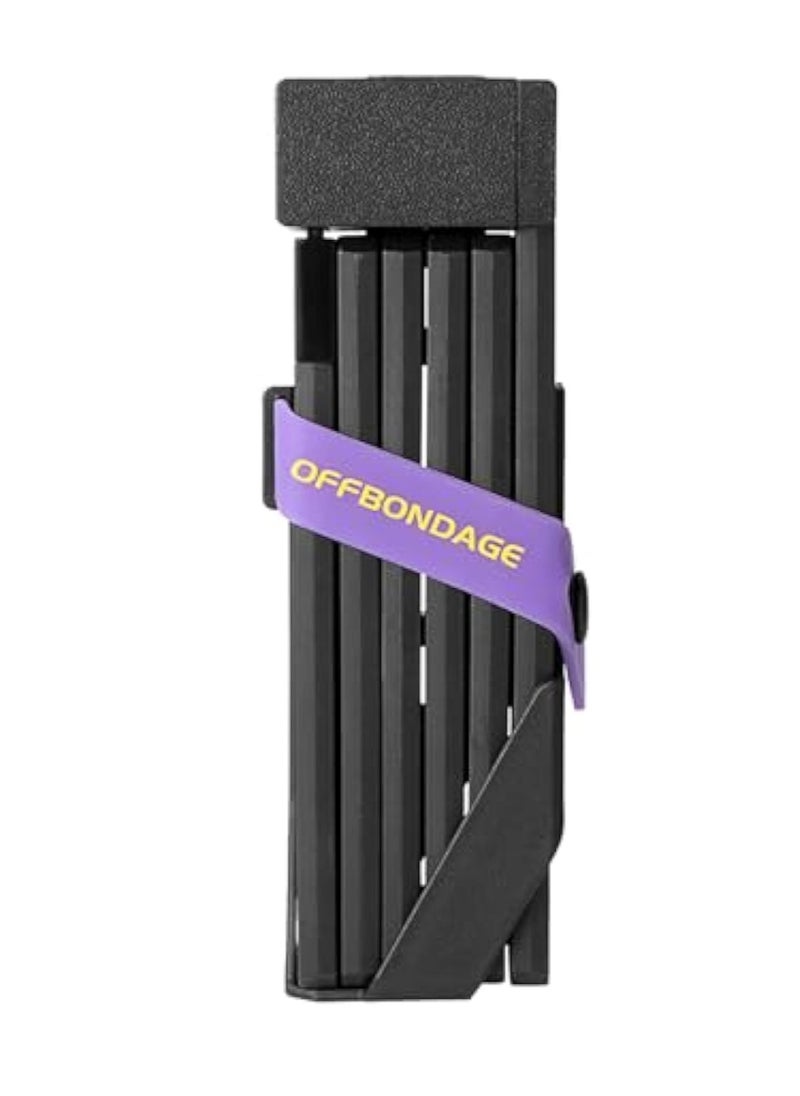 Folding Bike Lock with Mounting Bracket, Bicycle Locks, Bike Chain Lock, Heavy Duty Anti Theft with 360° Rotating Lock Head, Waterproof and Scratch Resistant Foldable, for Bike, Scooter, Motorcycle