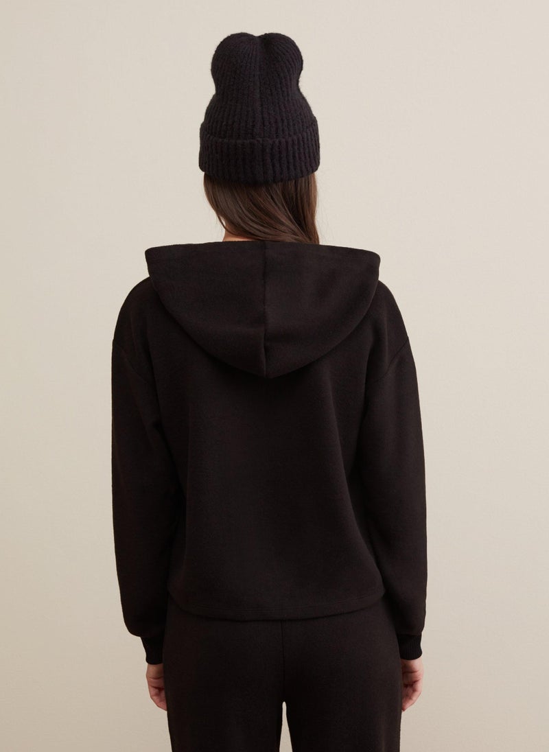 Hoodie With V Detail