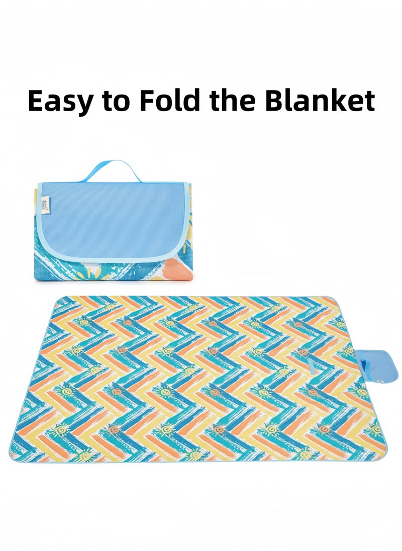 Picnic Blanket Picnic Mat Outdoor Waterproof Perfect for Beach Grass Family Gathering 180*145cm