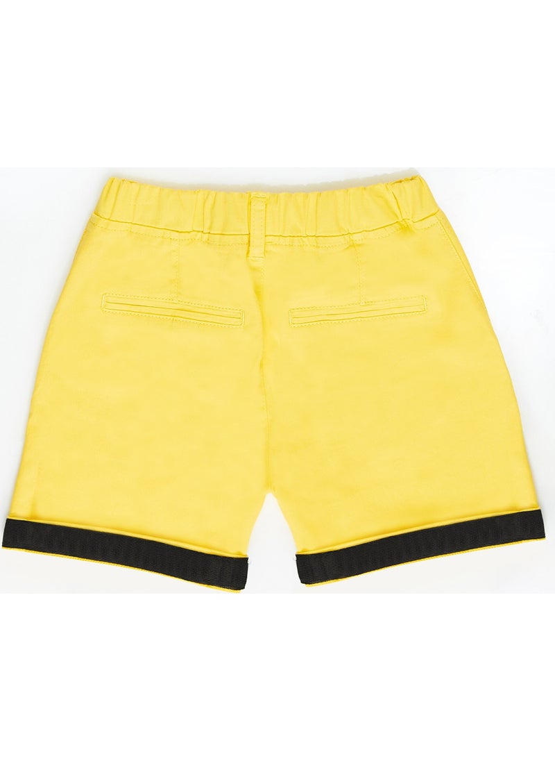 Denokids Yellow Boy Gabardine Shorts