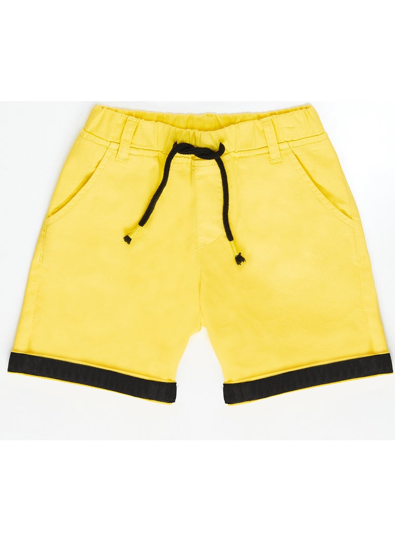 Denokids Yellow Boy Gabardine Shorts