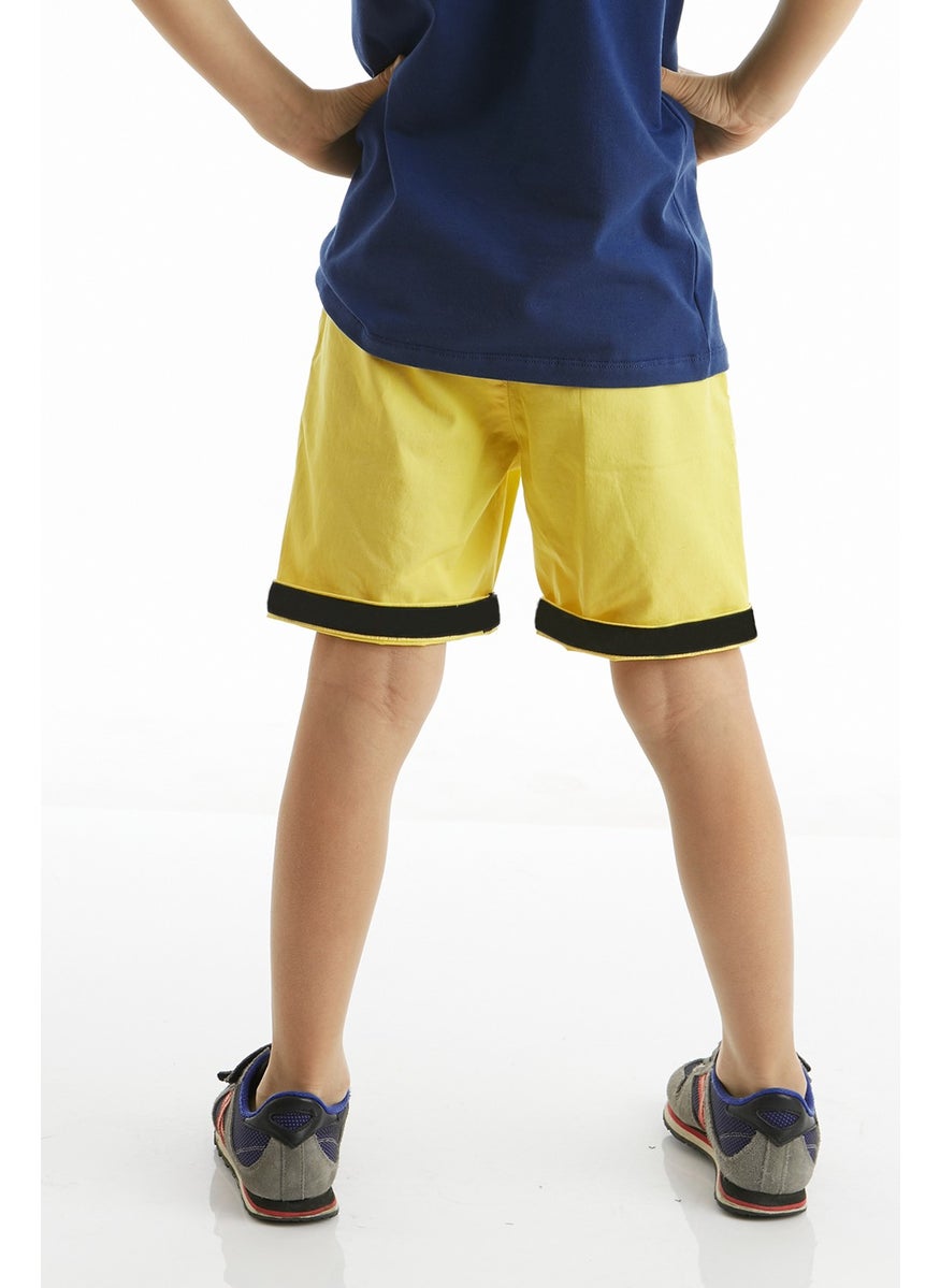Denokids Yellow Boy Gabardine Shorts