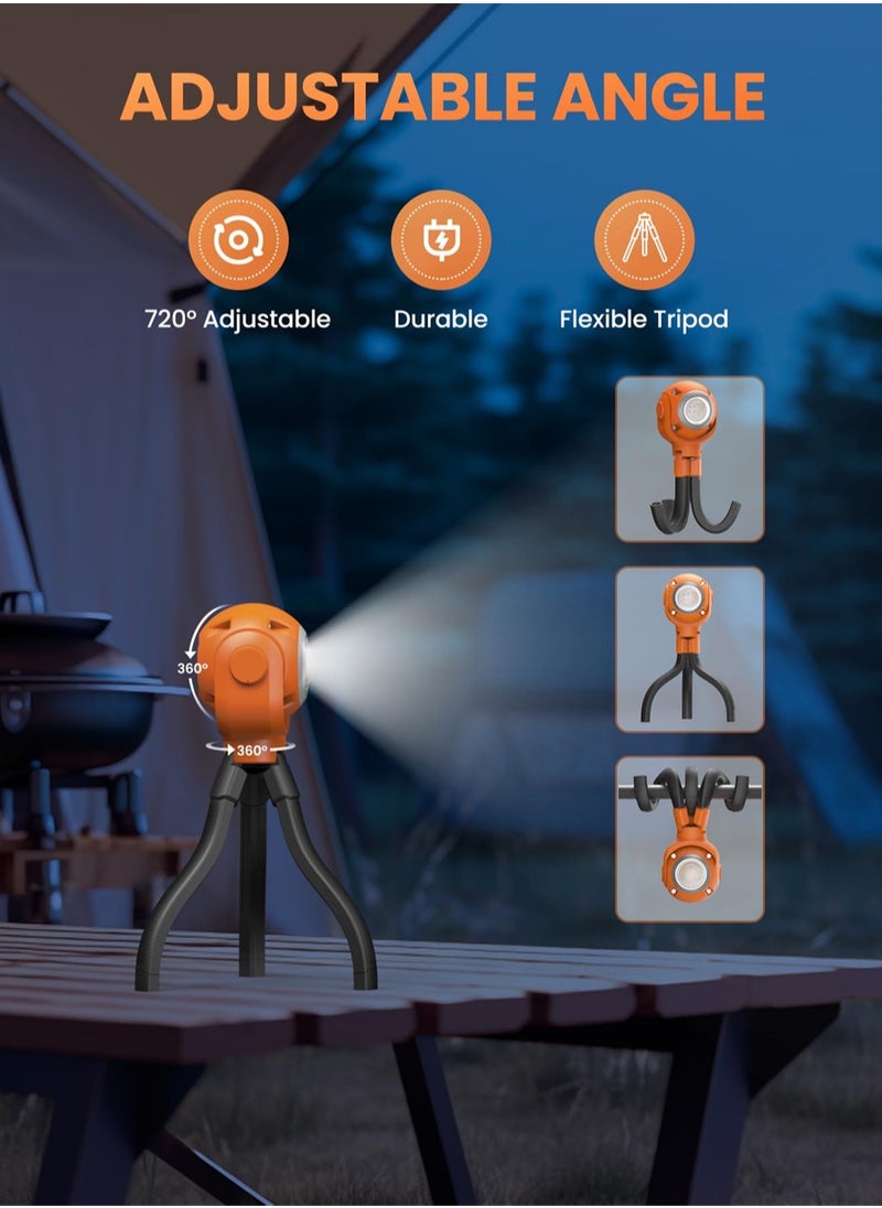 1000LM LED Camping Lantern, Portable Camping Lights, USB Rechargeable LED Lantern with 6 Light Modes, IPX4 Waterproof Tent Lights for Camping/Hiking/Fishing/Hurricane/Emergency