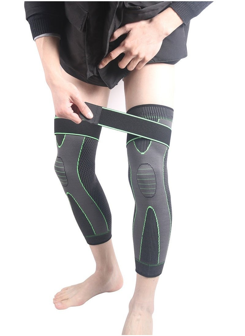 Adjustable Leg Guards Wraps, Knee Braces Sleeves Leg Compression Sleeves for Working Out and Injury Prevention, Protection Shin Guards for Basketball Football Running Trainning L