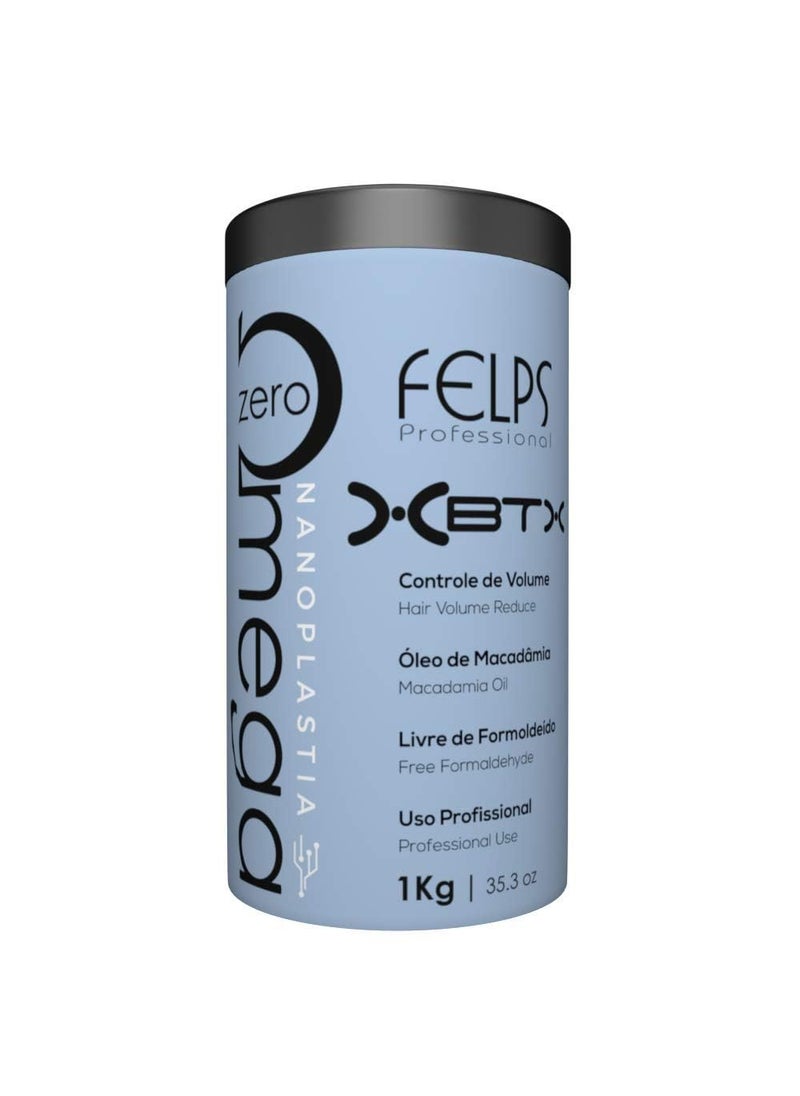Felps XBTX Omega Zero Hair Volume Reducer, Macadamia Oil, Formaldehyde-Free 1kg / 35.3fl.oz