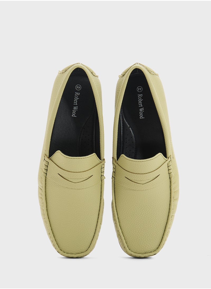 Saddle Details Smart Loafers