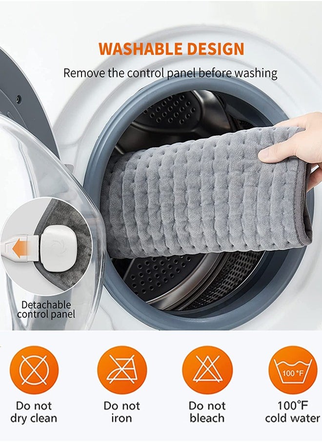 Heating Pad & Foot Warmer, 10 Temperature Settings & Auto Shut Off, 43x84cm, Washable Fast Heated Feet Warmers, Electric Heating Pads for Back Pain Relief,Abdomen,Feet,Back,Cramp