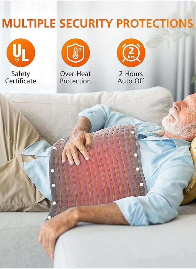 Heating Pad & Foot Warmer, 10 Temperature Settings & Auto Shut Off, 43x84cm, Washable Fast Heated Feet Warmers, Electric Heating Pads for Back Pain Relief,Abdomen,Feet,Back,Cramp