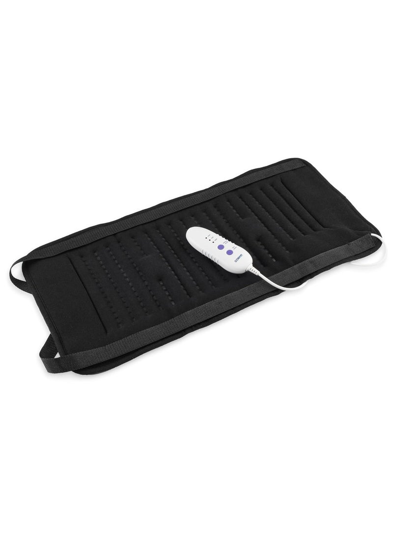 Conair Comfort Vibrating Heating Pad for Back Pain Relief, Heating Pad for Neck and Shoulder, Large Size 12 inch x 23.5 inch, 3 Heat Settings w/ Auto Off, Black
