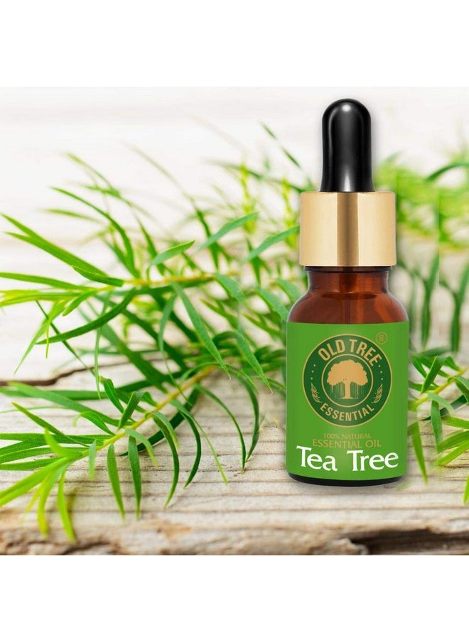 Pure & Natural Tea Tree Essential Oil (15Ml) - For Skin, Diffusers, Hair, Body, Acne, Nail Care - Undiluted Essential Oil With Dropper For Aroma Therapy And Stress Relief