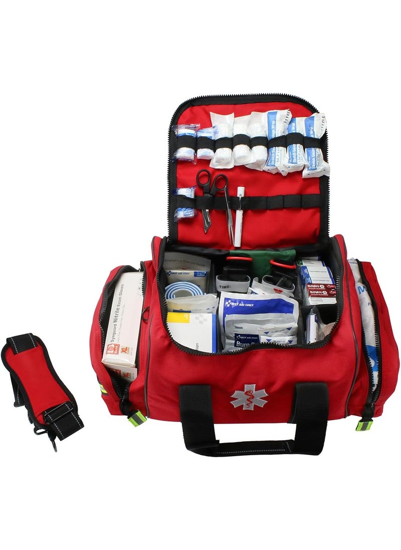 First Aid Only 91484 Basic First Aid Kit First Responder Bag with Bleed Control, 335 Pieces