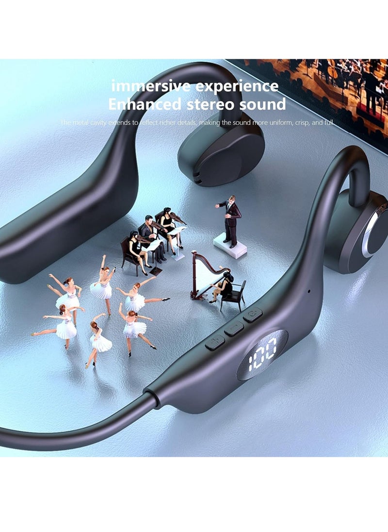 Sports Bluetooth Wireless Headphones Bone Conduction Stereo Bluetooth Headphones Card-insertable Dual Channel(Green)