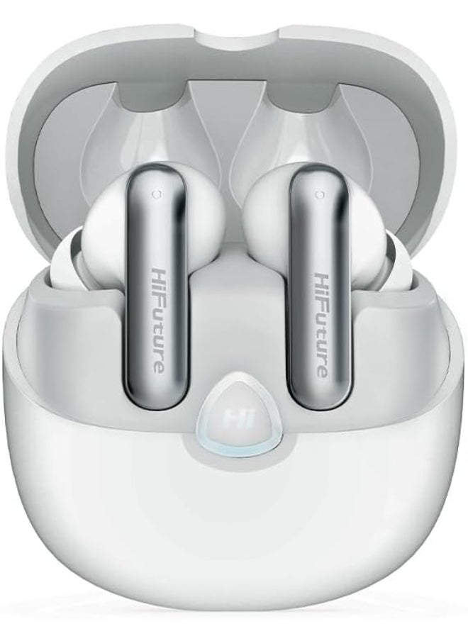 SonicAIR Wireless Earbuds with 4-MIC Noise Reduction, 35 Hours Playtime, Comfort-Fit Design, Bluetooth 5.3, Deep Bass, Touch Controls, IPX5 Water Resistant, Type-C Fast Charging