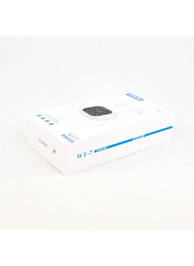 WT-7 TWS Earbuds with ANC & ENC, LCD Touch Screen, HiFi Stereo Sound, Portable Charging Case, Handsfree Bluetooth Calling, True Wireless Earphones for Sports & Travel