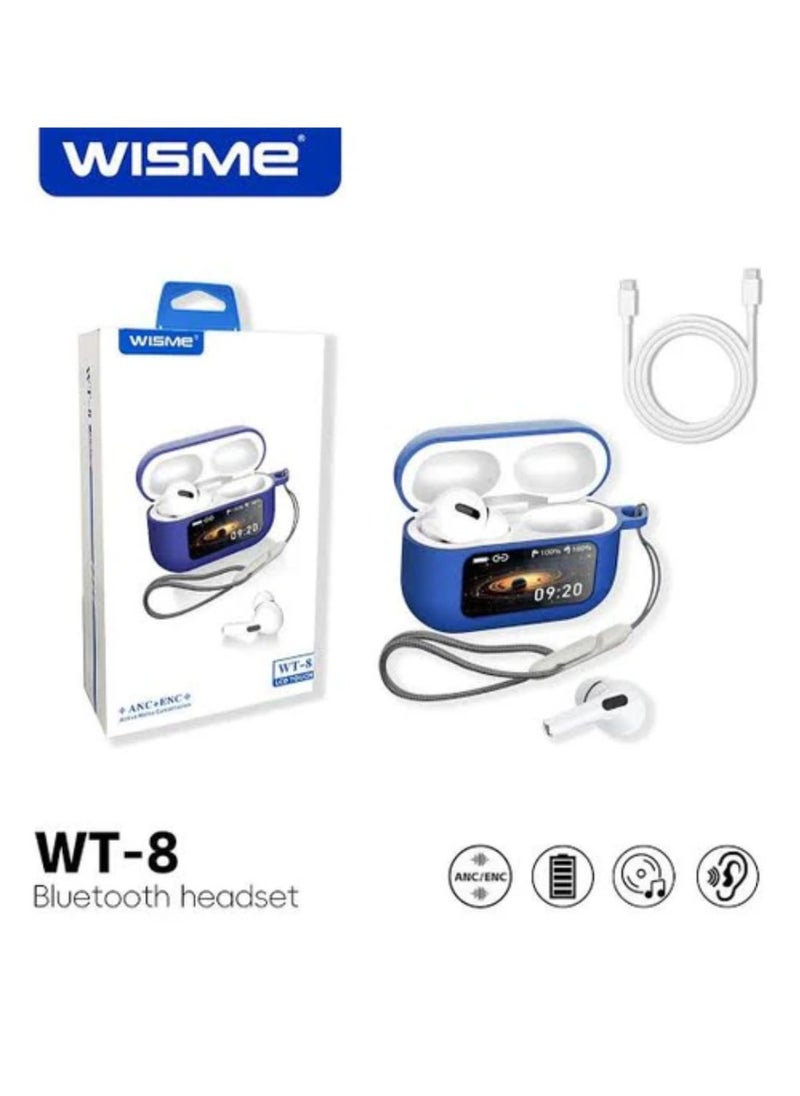 WISME WT-8 Smart Earbuds: AMOLED Touchscreen, ANC, GPS & 260mAh Battery