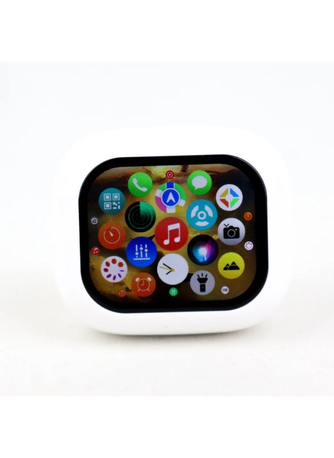 WT-7 TWS Earbuds with ANC & ENC, LCD Touch Screen, HiFi Stereo Sound, Portable Charging Case, Handsfree Bluetooth Calling, True Wireless Earphones for Sports & Travel