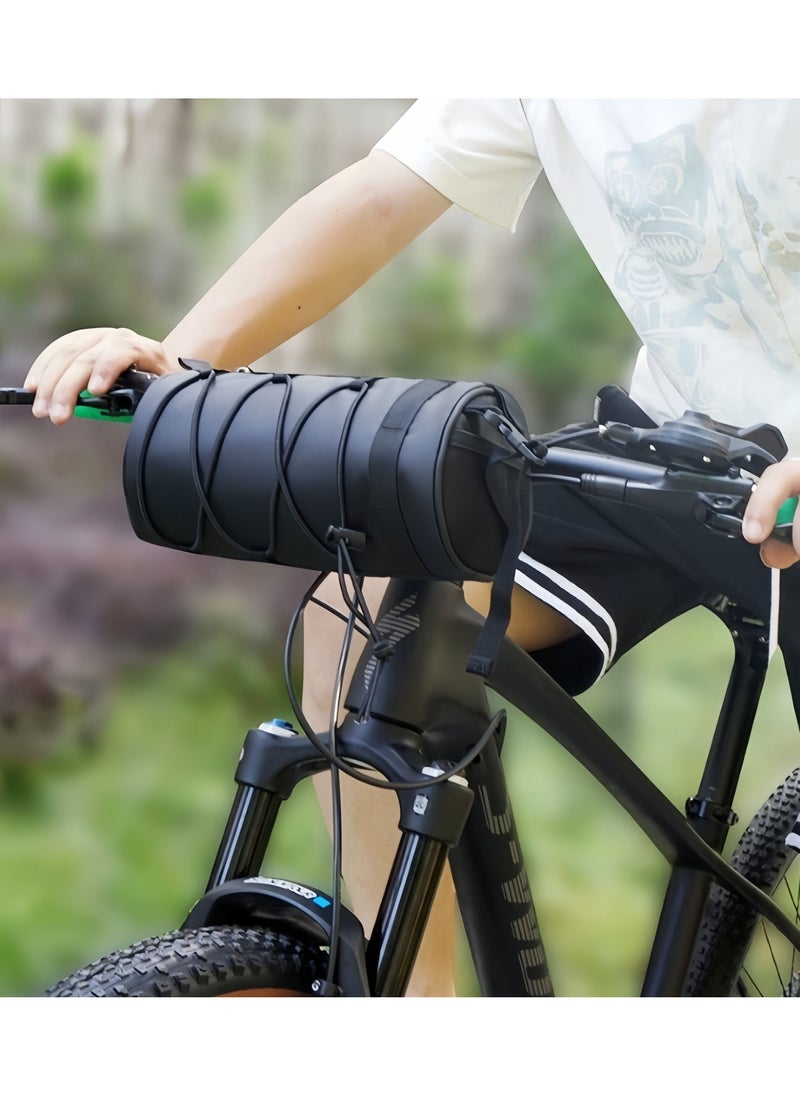 Bike Handlebar Bag,Bicycle Handlebar bag,Bike Frame Bag with Shoulder Strap,Bicycle Front Bag Fram Storage Roll Bag Mountain Road Bikes Bicycle Accessories, Bike Pouch for Bicycle