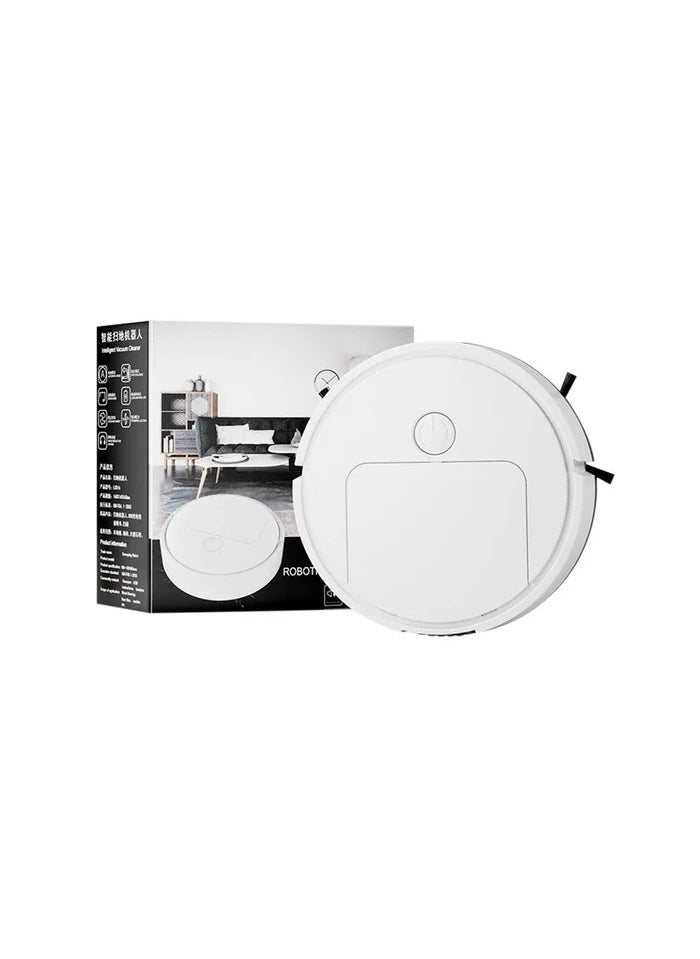 Robot Vacuum and Mop Combo,Household Vacuum Cleaners Robot Vacuum Cleaners for Home Office,Intelligent Fully Automatic Sweeping Robot,Ideal for Pet Hair,Hard Floor,Low Carpet (White)