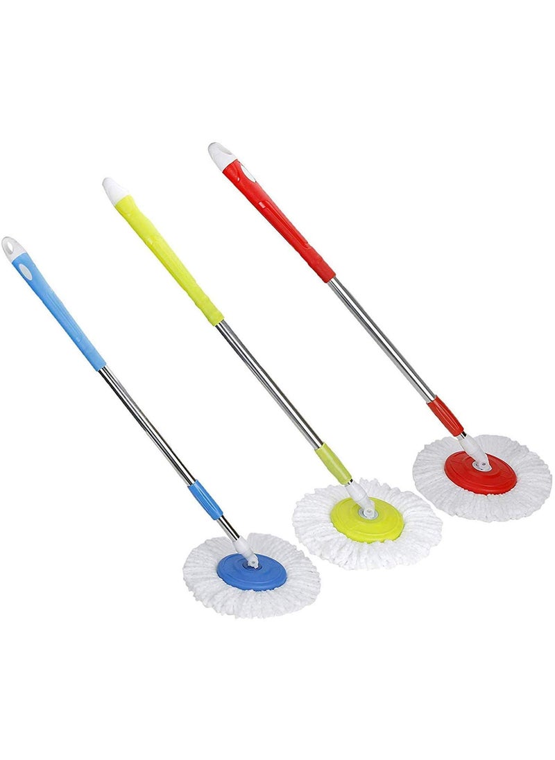 JSN Home Cleaner Refill Magic 360 Degree Rotating Mop Head Mop Stick Combo with 1 Extra Refill Medium