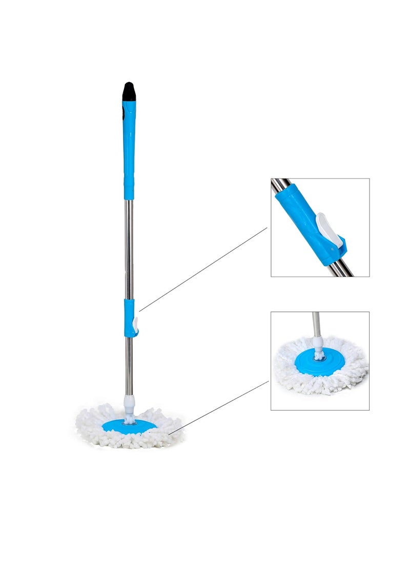JSN Home Cleaner Refill Magic 360 Degree Rotating Mop Head Mop Stick Combo with 1 Extra Refill Medium
