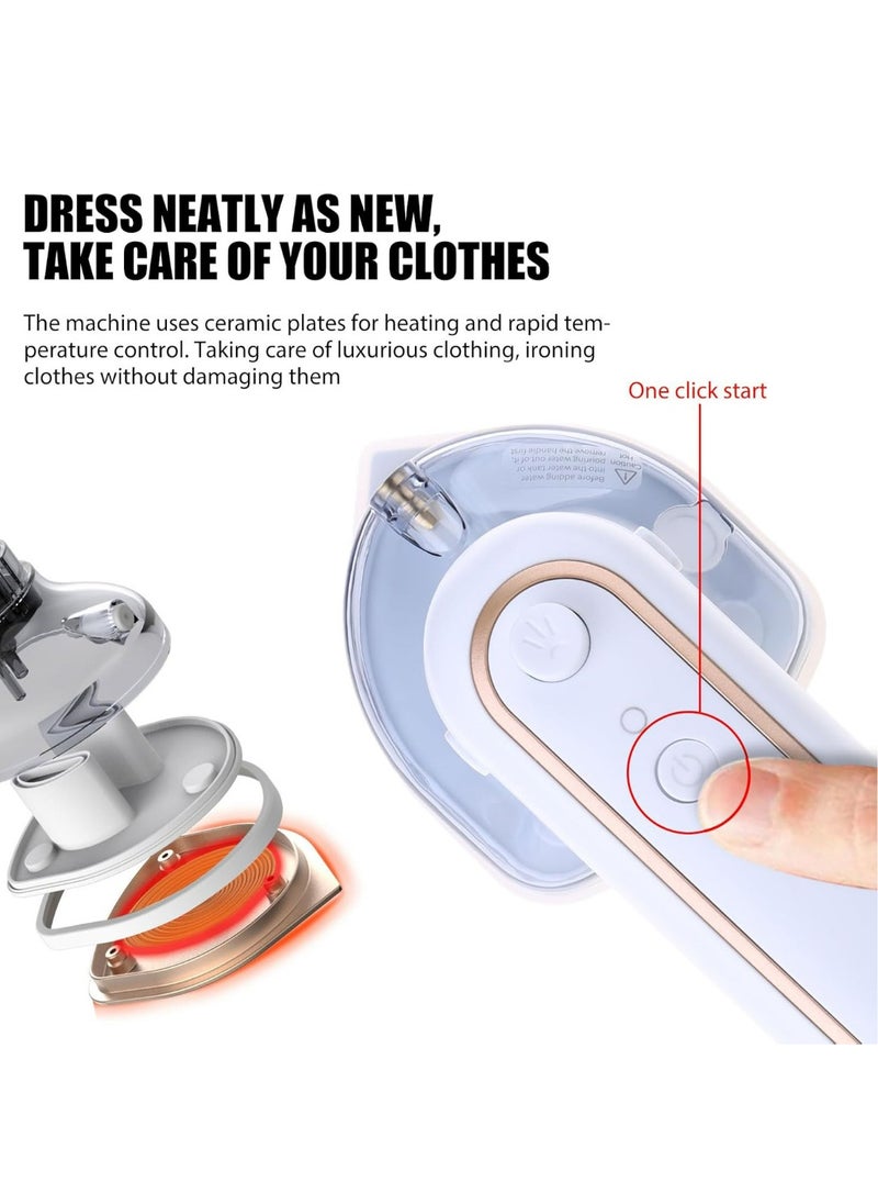 Mini Electric Steam Iron YTJ-01– Portable Cordless Travel Iron with 3 Temperature Settings, Fast Heat-Up, Wet & Dry Modes, Non-Stick Teflon Soleplate – Compact & Rechargeable for Home & Travel Use