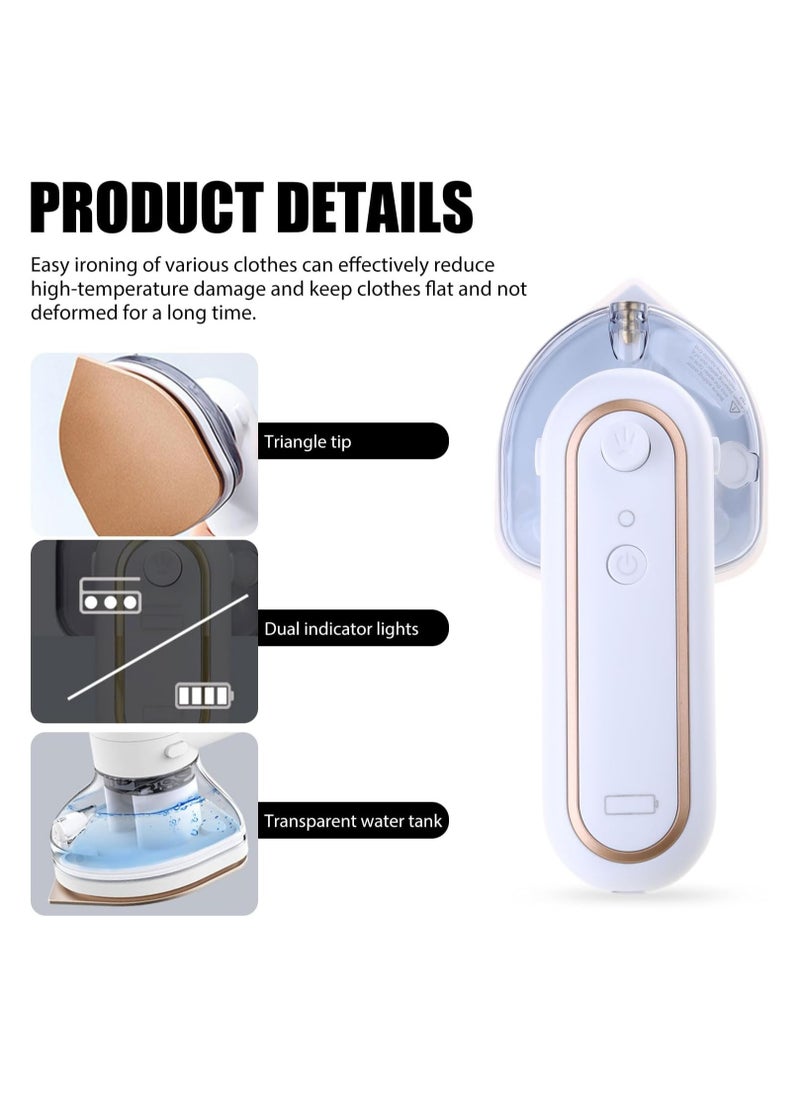 Mini Electric Steam Iron YTJ-01– Portable Cordless Travel Iron with 3 Temperature Settings, Fast Heat-Up, Wet & Dry Modes, Non-Stick Teflon Soleplate – Compact & Rechargeable for Home & Travel Use