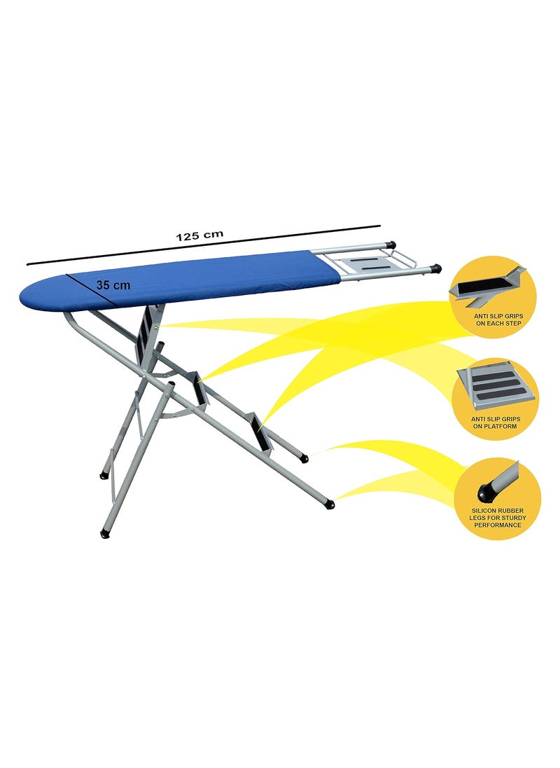 ATHENACREATIONS MultiPurpose 2in1 Ironing Board with Ladder Convertible Iron Table for Ironing Clothes MultiUse Three Step Ladder Fully Foldable