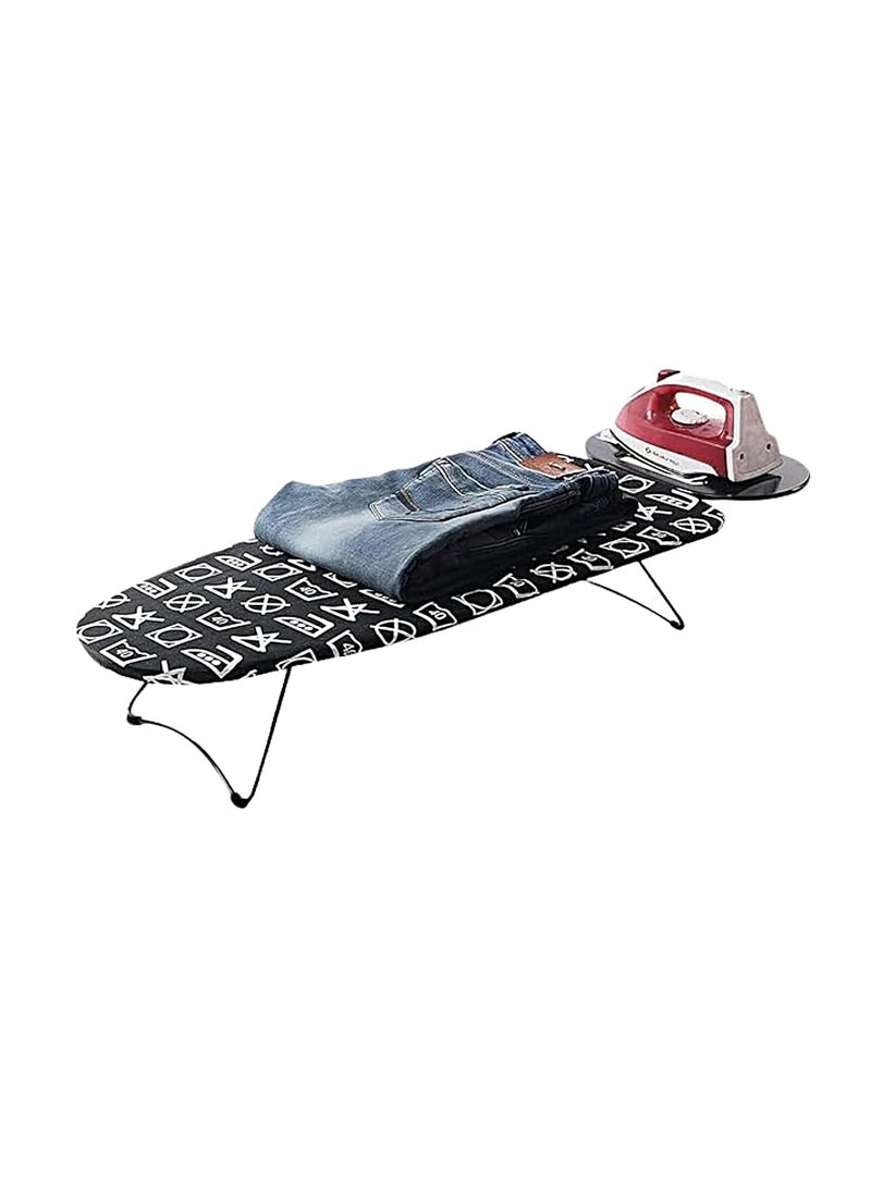 Peng Essentials Zurich Tabletop Ironing Board with Iron Rest Black 73x34 cm Surface Wall Mountable Iron Rest with Silicon Pad HeatResistant SpaceSaving Iron Table for Ironing Clothes