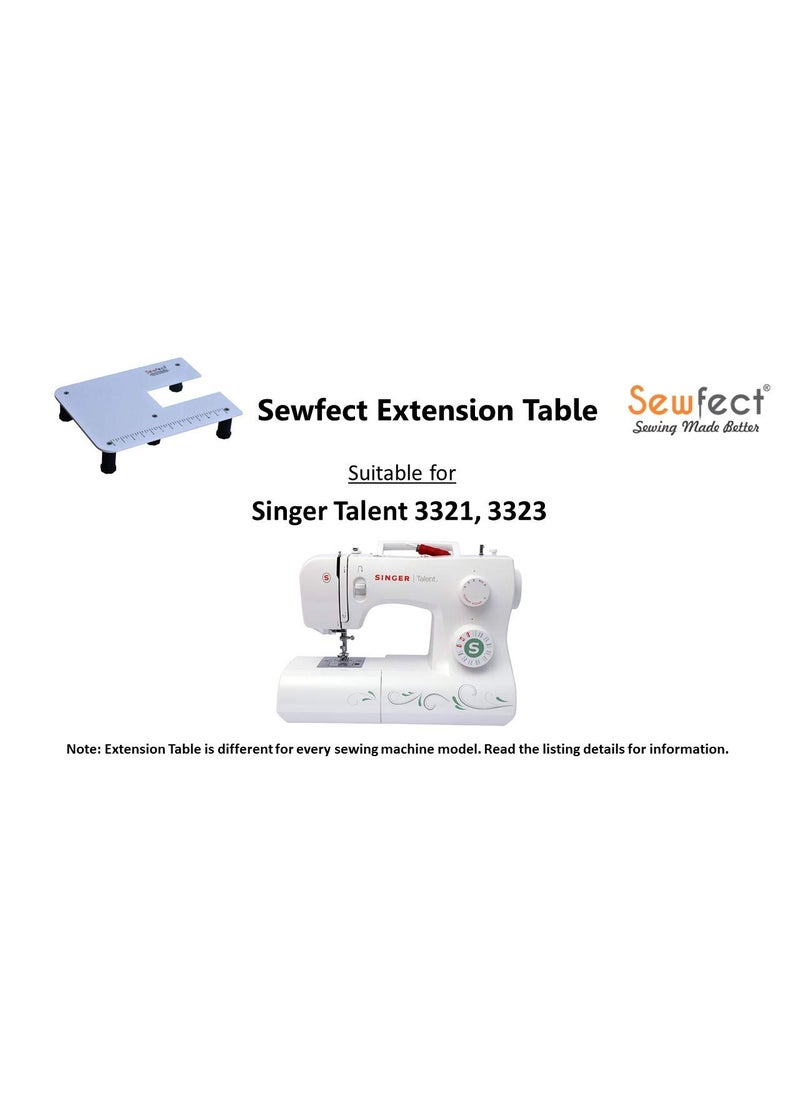 Sewfect Sewing Machine Extension Table Suitable for Singer Talent 3321 3323 Automatic Sewing Machine Regular Size 115 x 15