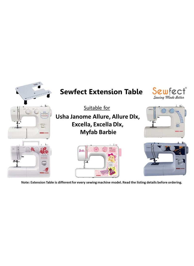 Sewfect Sewing Machine Extension Table Suitable for Usha Allure Allure DLX Excela Excela DLX Myfab Barbie Automatic Sewing Machine XLarge Size 18 x 24