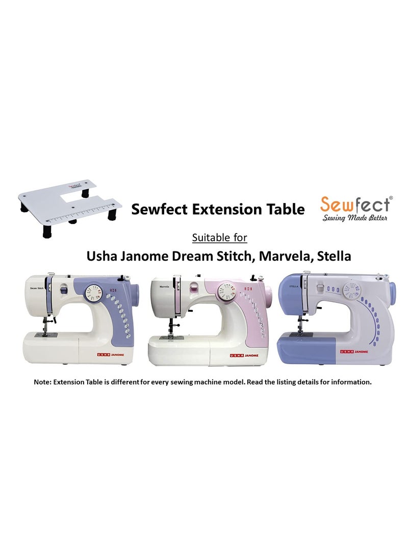 Sewfect Sewing Machine Extension Table Suitable for Usha Dream Stitch Marvela Stella Automatic Sewing Machine Large Size 15 x 18