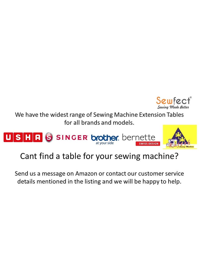 Sewfect Sewing Machine Extension Table Suitable for Usha Wonder Stitch Wonder Stitch Plus Automatic Sewing Machine XLarge Size 18 x 24