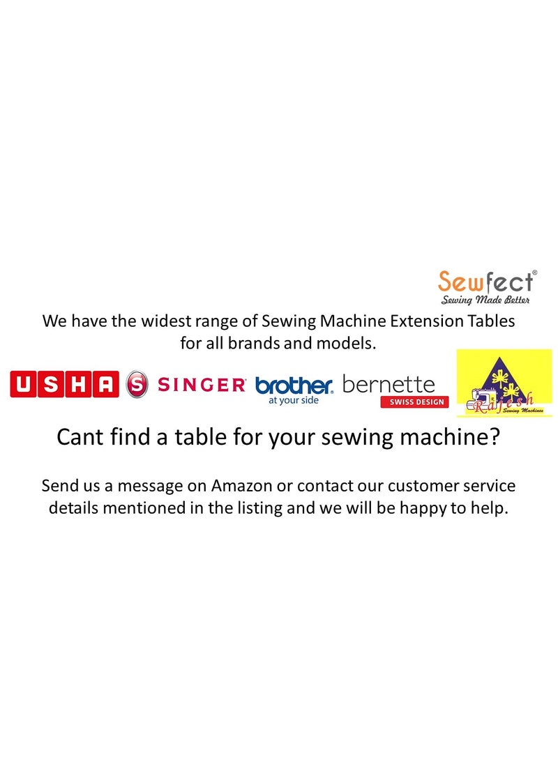 Sewfect Sewing Machine Extension Table Suitable for Usha Stitch Magic Automatic Sewing Machine XLarge Size 18 x 24