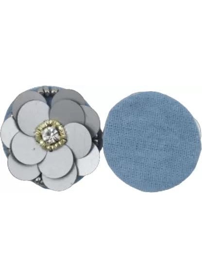 Embroidery Neck sew on Flower Applique PatchesDecorative Patches for Clothes Jackets Jeans Blouse Saree Dress Decoration Grey Pack of 25