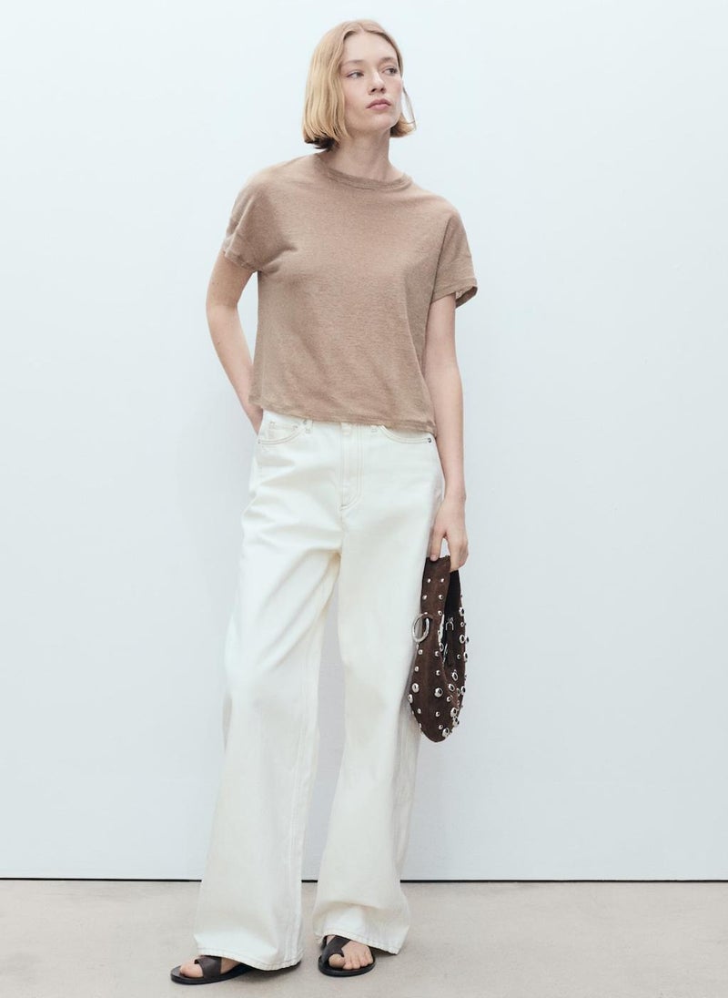 Short-Sleeved Linen T-Shirt