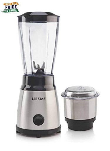 LEE STAR LE802 Electric Blender Grinder Mixer With Heavy Duty Powerful Motor for Kitchen With Stainless Steel Grinder Jar for Ghee Butter Smoothies Puree Juices Milk Shakes Batter 400 Watts