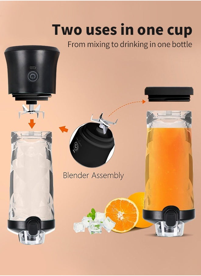 Portable Blender 600ML Electric Juicer Fruit Mixers 4000mAh USB Rechargeable Smoothie Mini Blender Personal Juicer