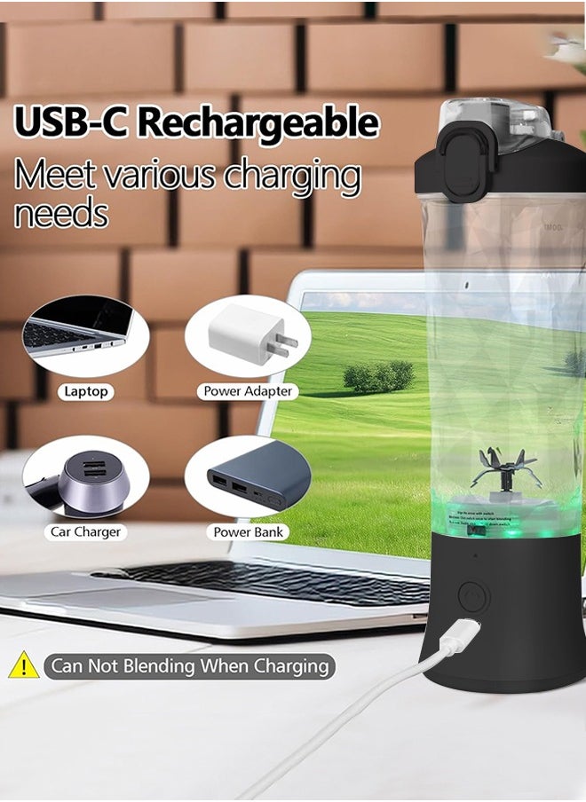 Portable Blender 600ML Electric Juicer Fruit Mixers 4000mAh USB Rechargeable Smoothie Mini Blender Personal Juicer