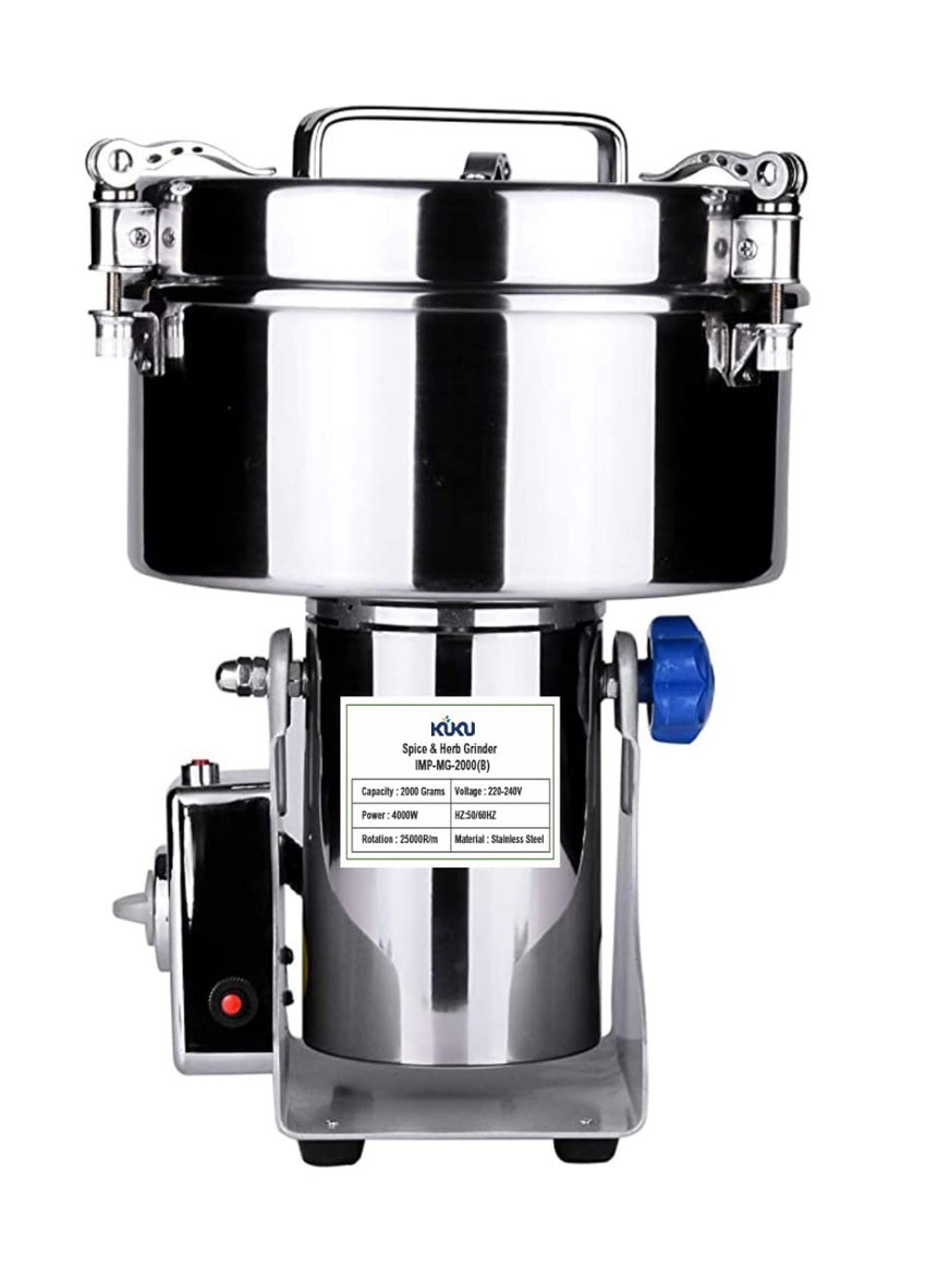KUKU® 4000 Watts Dry Grinder for Spices, Herbs, and Dry Fruits - High-Power and Versatile Kitchen Appliance