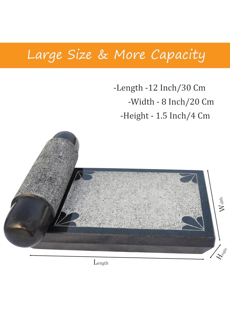 Neolithic Granite Ammikallu Traditional Hand GrinderSilbatta12 Inch Big SizeHeavy Duty105 kg