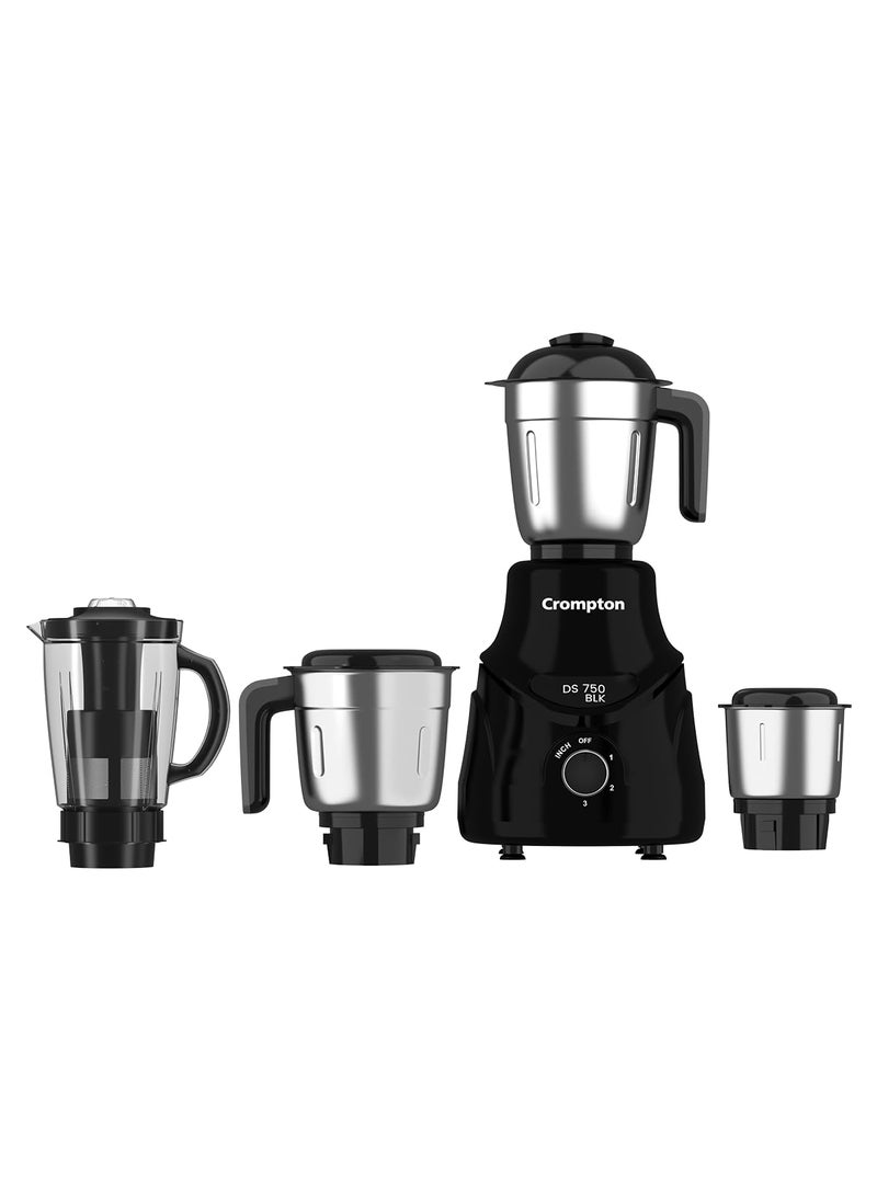 CROMPTON DS 750W Mixer Grinder 750W Powertron Motor for faster grinding results Motor VentX for durability 4 Jars 15L with FF 15 1L 04L 2 Years Warranty on Product Motor