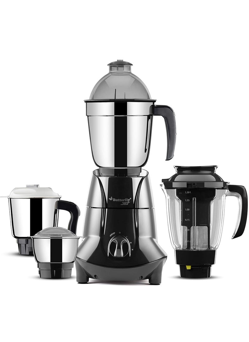 (Renewed) Butterfly Jet Elite 750-Watt Mixer Grinder with 4 Jars (Grey), Standard (Jet Elite-cr)