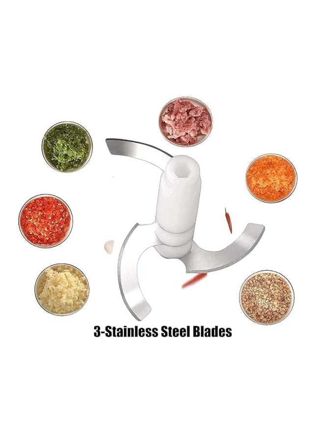FAIRY TECH Hand Push Vegetable Chopper with 3 Sharp Stainless Steel Blade Anti Slip Silicone Compact Vegetable Chopping Machine for Home Kitchen Pack of 2