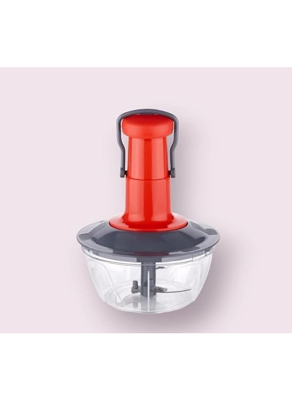 FAIRY TECH Hand Push Vegetable Chopper with 3 Sharp Stainless Steel Blade Anti Slip Silicone Compact Vegetable Chopping Machine for Home Kitchen Pack of 2