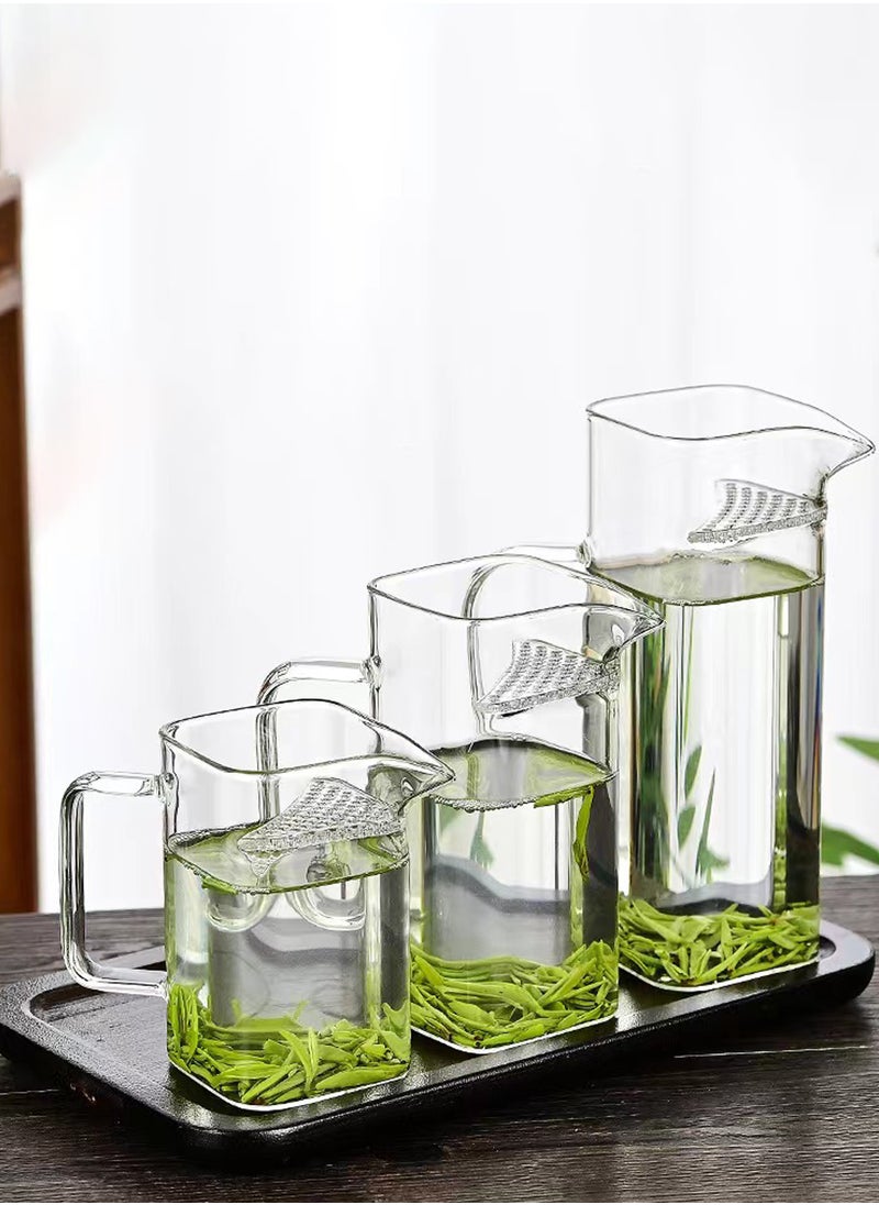 3-Piece Transparent High Borosilicate Glass Coffee Set – 360Ml Filter Pitcher & 2×100Ml Cups For Coffee Brewing, Serving & Daily Use