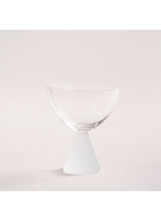 Stem Glass Set Clear Wide Top Plain 4 Pcs Stem Glass